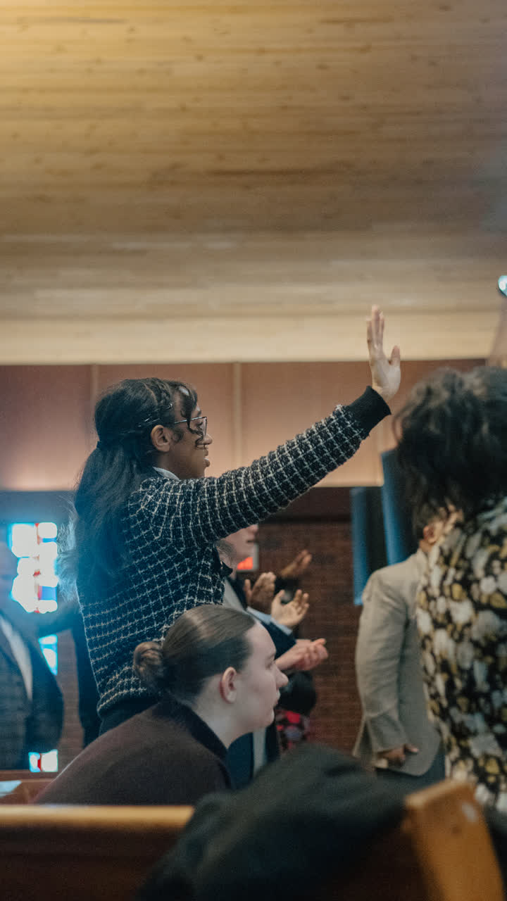 A hand raised in worship