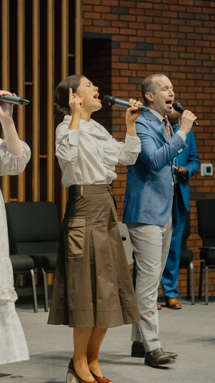 Worship leaders singing
